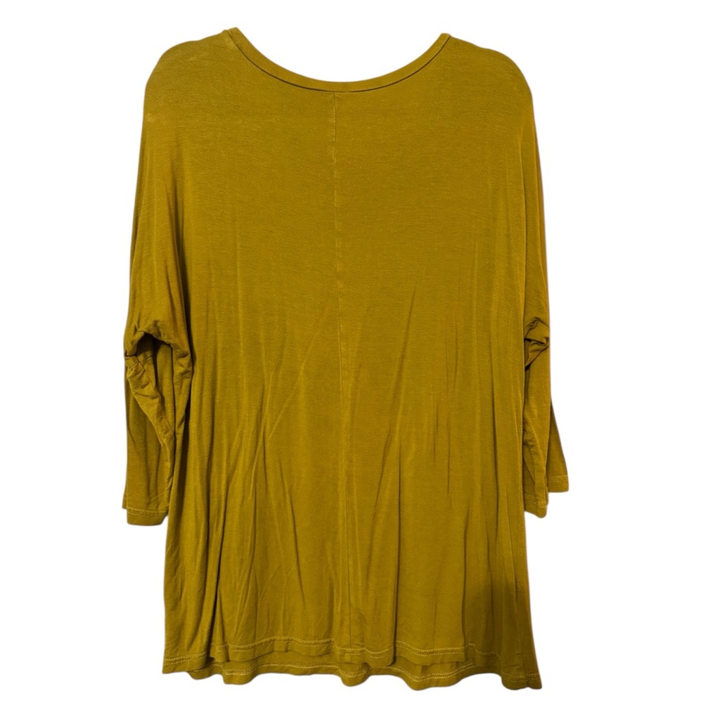 Quarter Sleeve Yellow Top Size Large; Flowy Boho Style & Color MissMoly - Picture 2 of 3